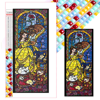 The Beast And The Princess - Full Square Drill Diamond Painting 30*70CM