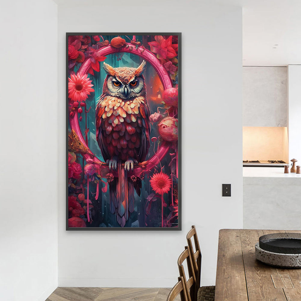 Owl - Full Square Drill Diamond Painting 40*70CM