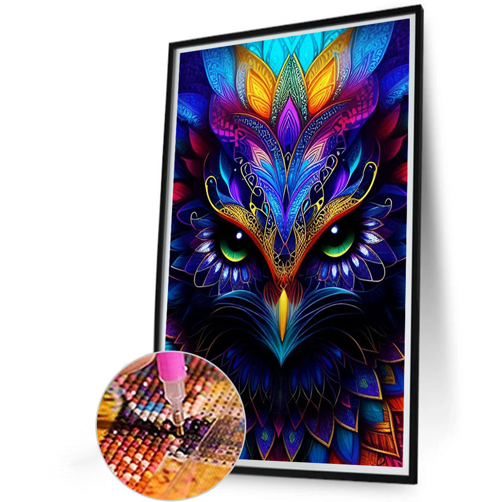 Colorful Owl - Full Square Drill Diamond Painting 40*60CM