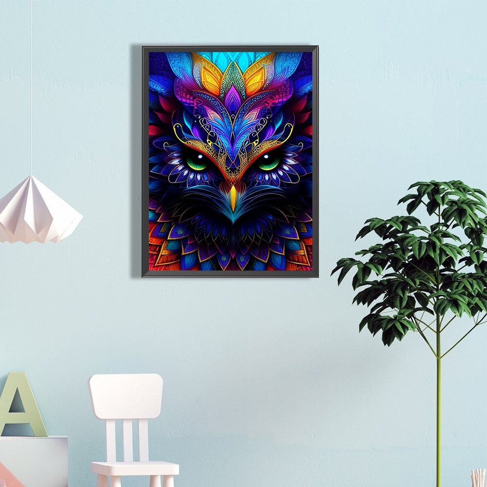 Colorful Owl - Full Square Drill Diamond Painting 40*60CM