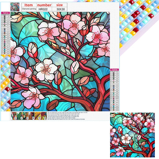 Cherry Blossoms - Full Round Drill Diamond Painting 30*30CM