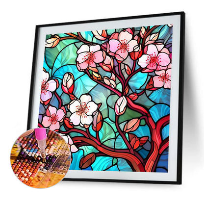 Cherry Blossoms - Full Round Drill Diamond Painting 30*30CM