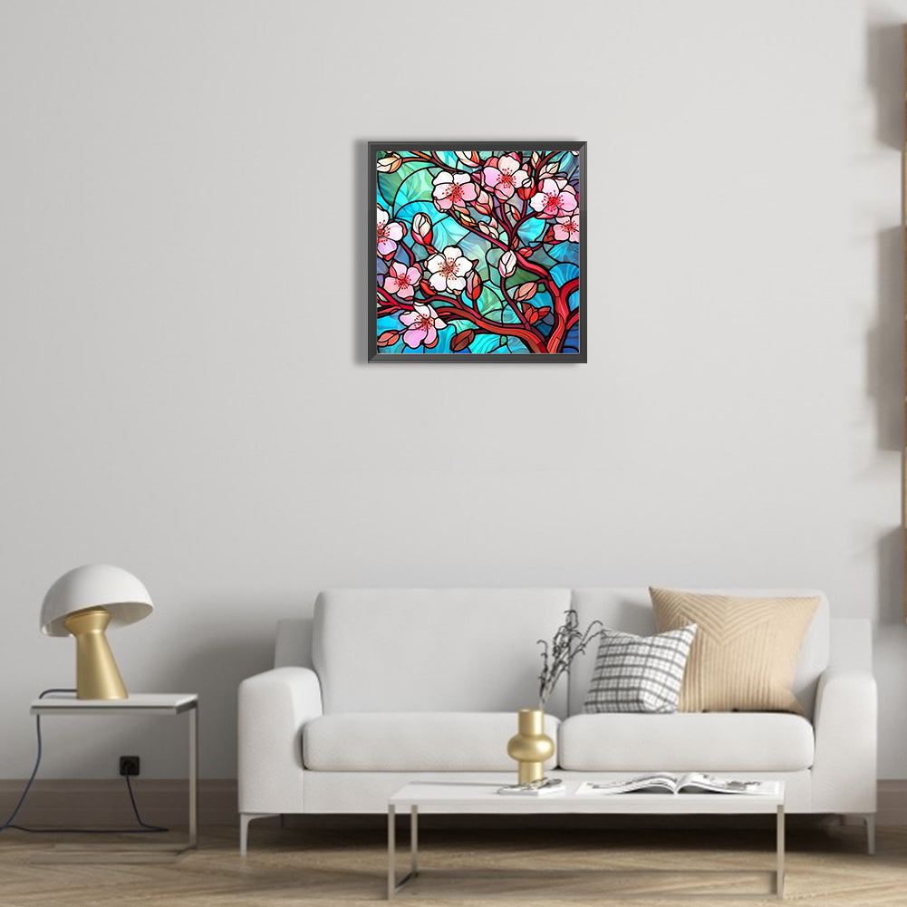 Cherry Blossoms - Full Round Drill Diamond Painting 30*30CM