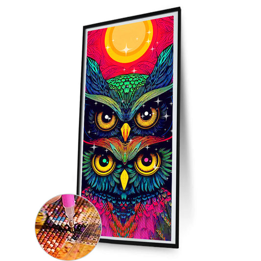 Owl - Full Round Drill Diamond Painting 40*80CM
