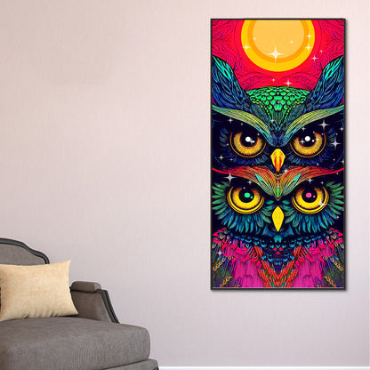 Owl - Full Round Drill Diamond Painting 40*80CM