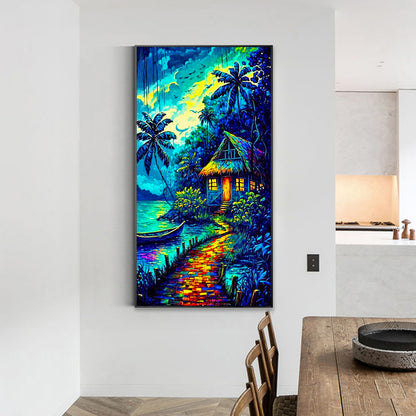 Seaside Cottage - Full Round Drill Diamond Painting 40*70CM