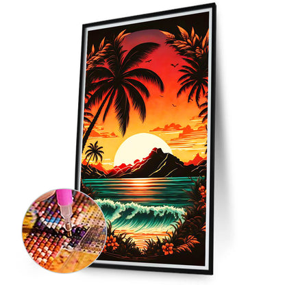 Sunset - Full Round Drill Diamond Painting 40*70CM