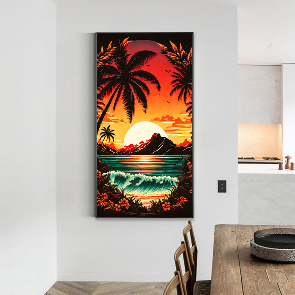 Sunset - Full Round Drill Diamond Painting 40*70CM