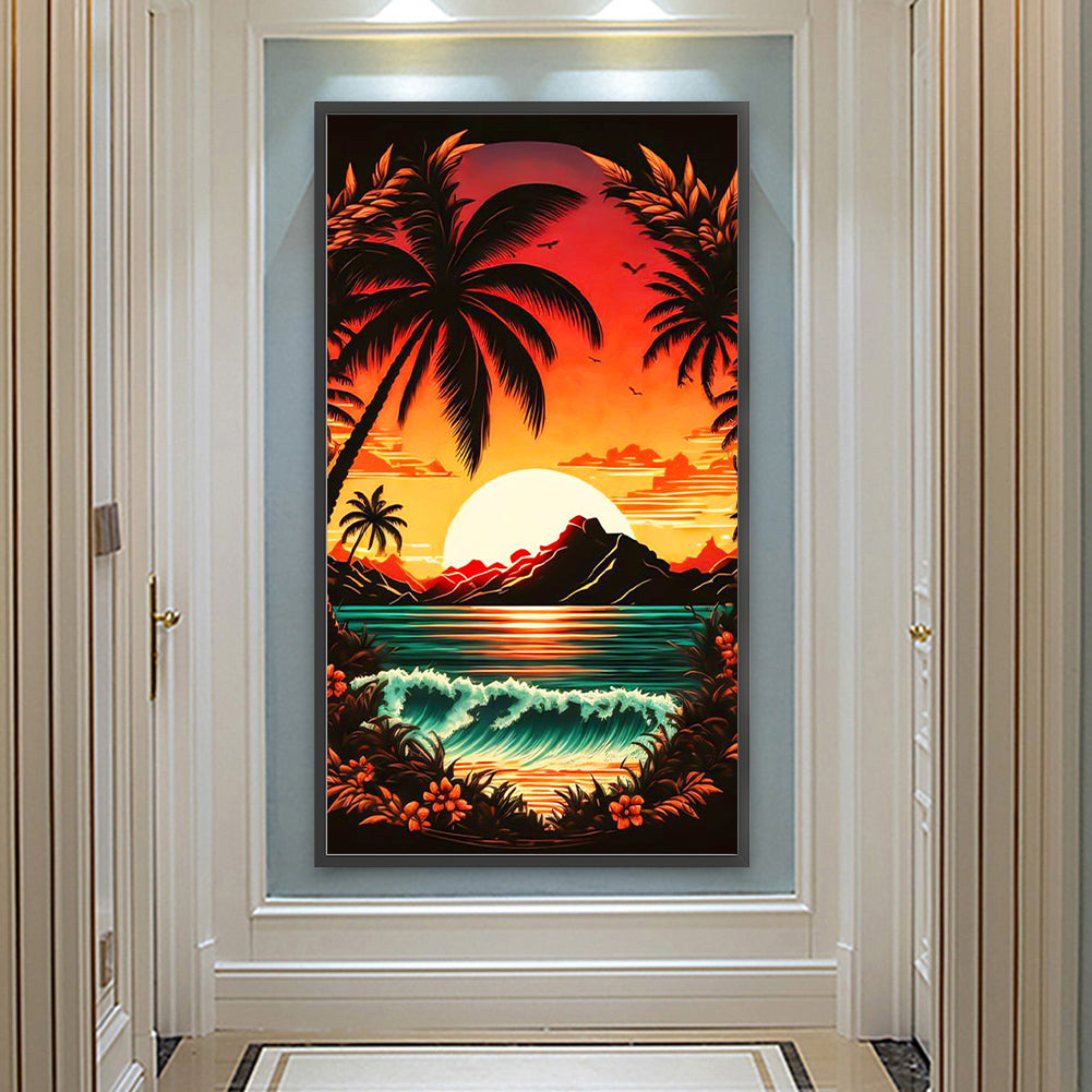 Sunset - Full Round Drill Diamond Painting 40*70CM