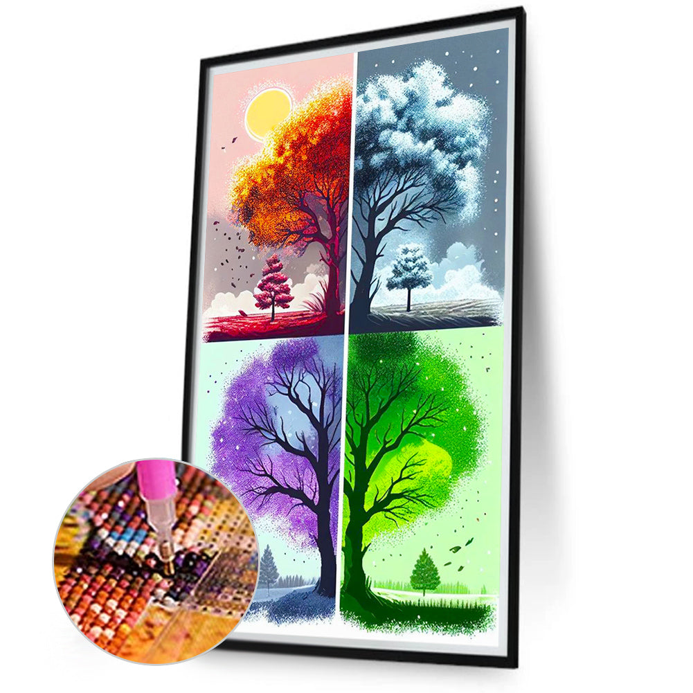 Four Seasons - Full Round Drill Diamond Painting 40*70CM