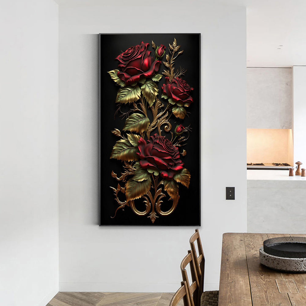 Phnom Penh Roses - Full Round Drill Diamond Painting 40*70CM