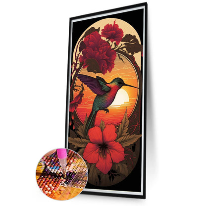 Branch Sparrow - Full Round Drill Diamond Painting 40*80CM