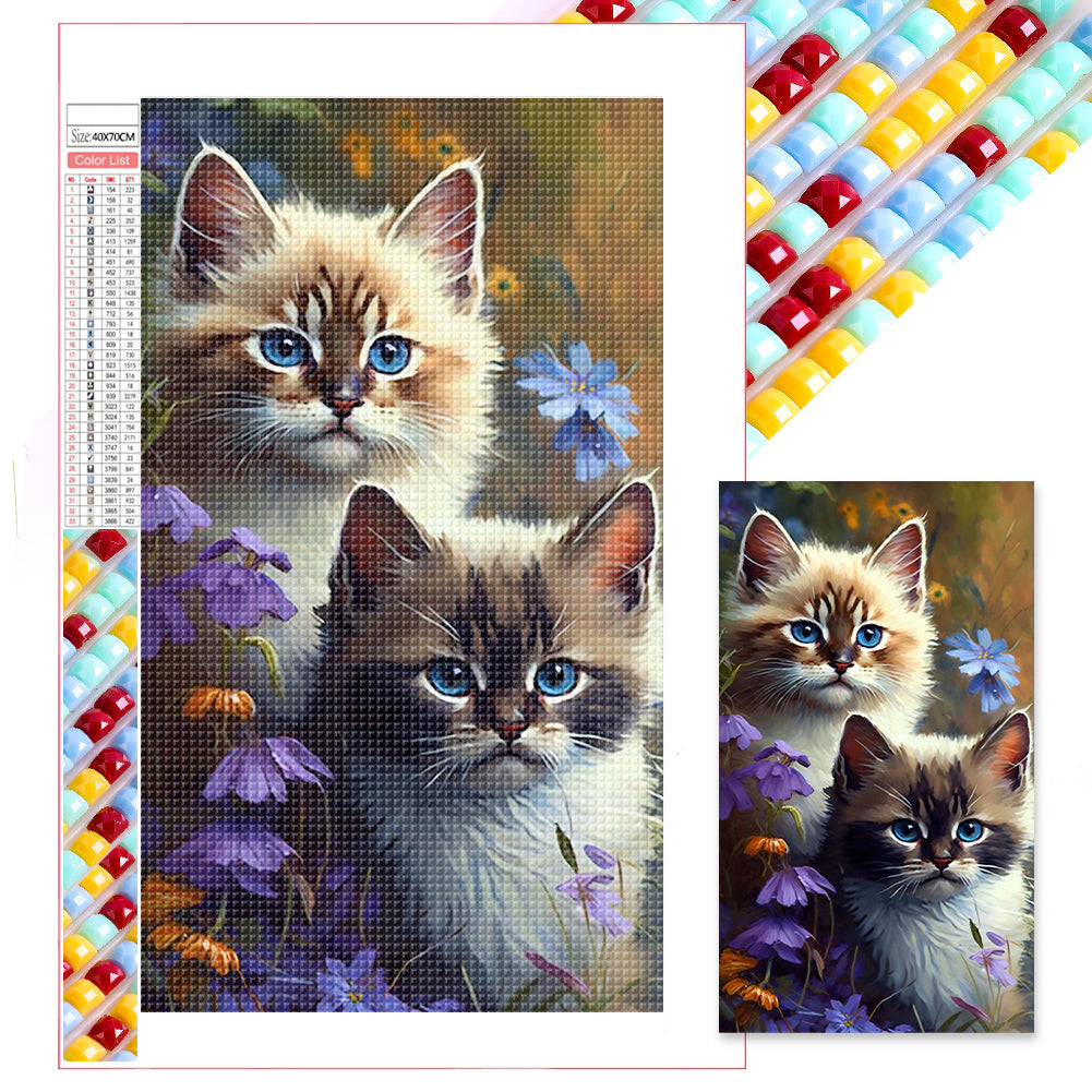 Watercolor Cat - Full Square Drill Diamond Painting 40*70CM