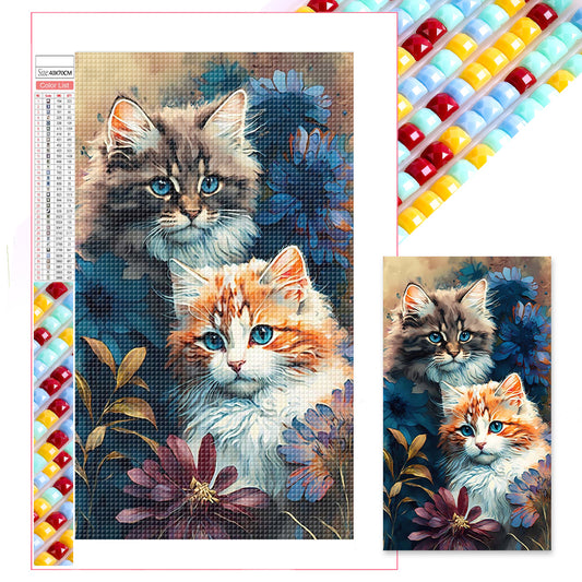 Watercolor Cat - Full Square Drill Diamond Painting 40*70CM