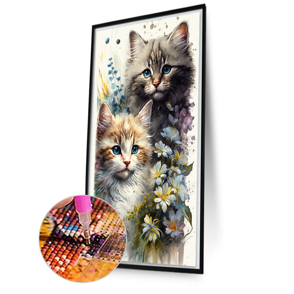 Watercolor Cat - Full Square Drill Diamond Painting 40*70CM