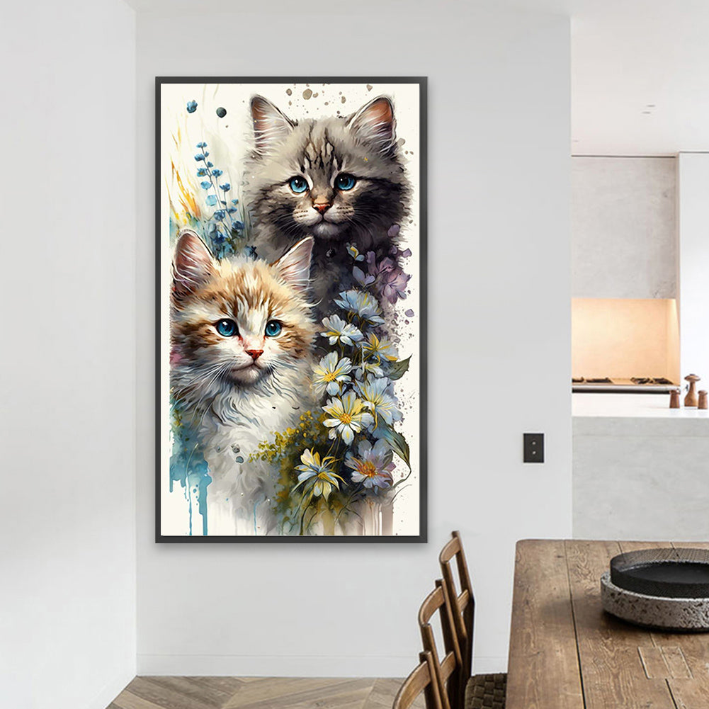 Watercolor Cat - Full Square Drill Diamond Painting 40*70CM