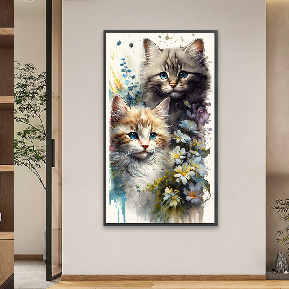 Watercolor Cat - Full Square Drill Diamond Painting 40*70CM