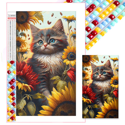 Sunflower Cat - Full Square Drill Diamond Painting 40*70CM