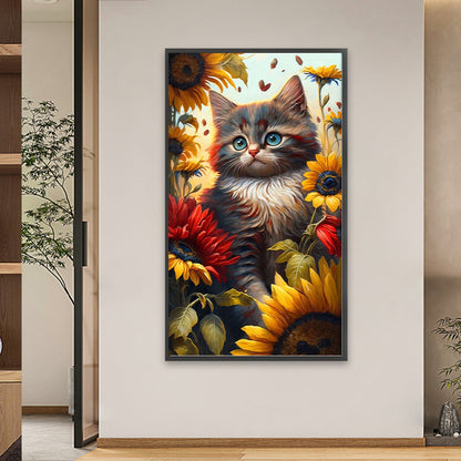 Sunflower Cat - Full Square Drill Diamond Painting 40*70CM