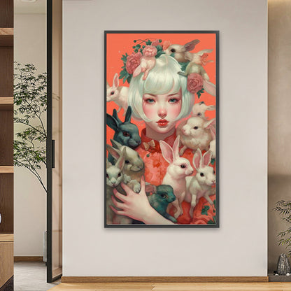 Beauty And Pets - Full Square Drill Diamond Painting 40*70CM