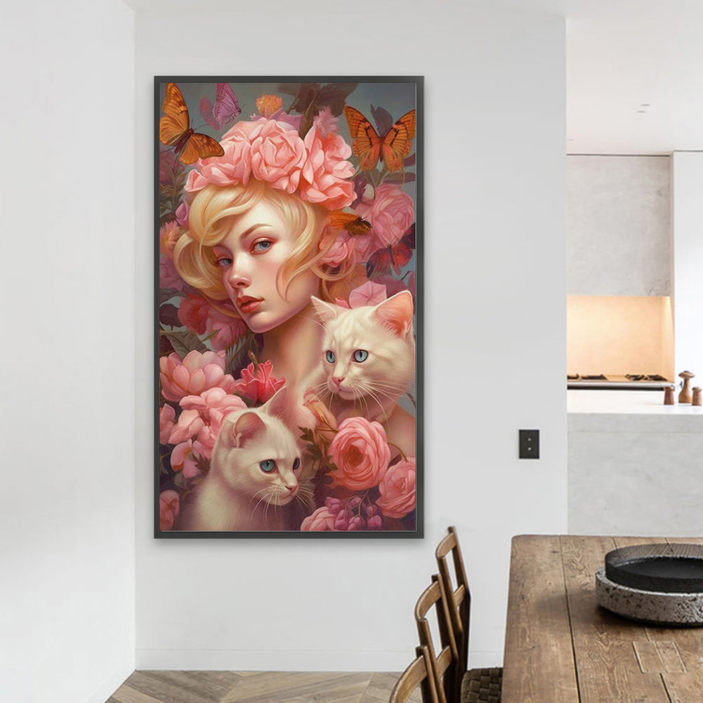 Beauty And Pets - Full Square Drill Diamond Painting 40*70CM