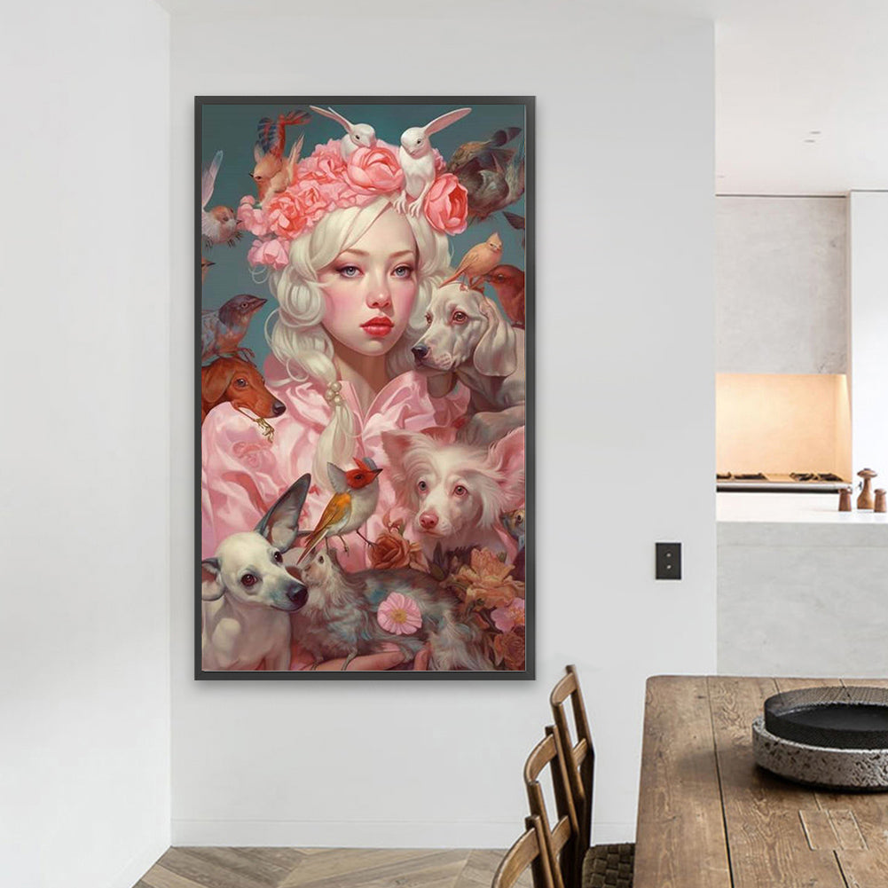 Beauty And Pets - Full Square Drill Diamond Painting 40*70CM