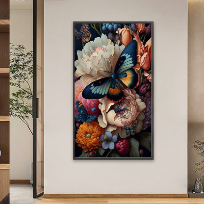 Flowers Butterfly - Full Square Drill Diamond Painting 40*70CM