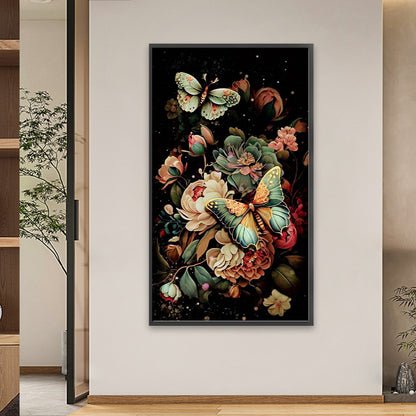 Flowers Butterfly - Full Square Drill Diamond Painting 40*70CM