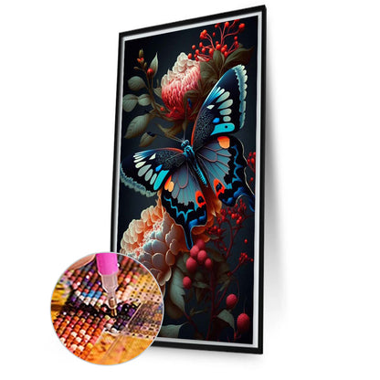 Flowers Butterfly - Full Square Drill Diamond Painting 40*70CM
