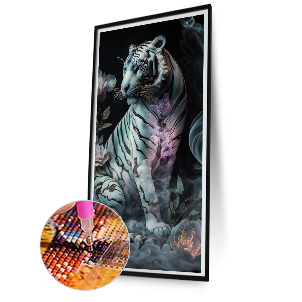 White Tiger - Full Square Drill Diamond Painting 40*80CM