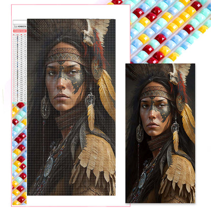 Indian Beauty - Full Square Drill Diamond Painting 40*80CM