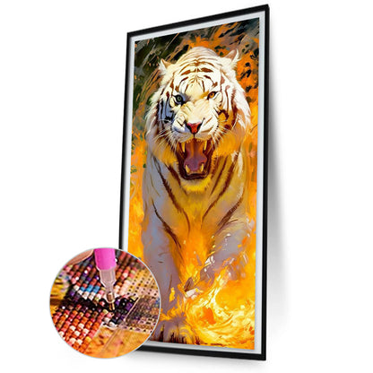 White Tiger - Full Square Drill Diamond Painting 50x100CM