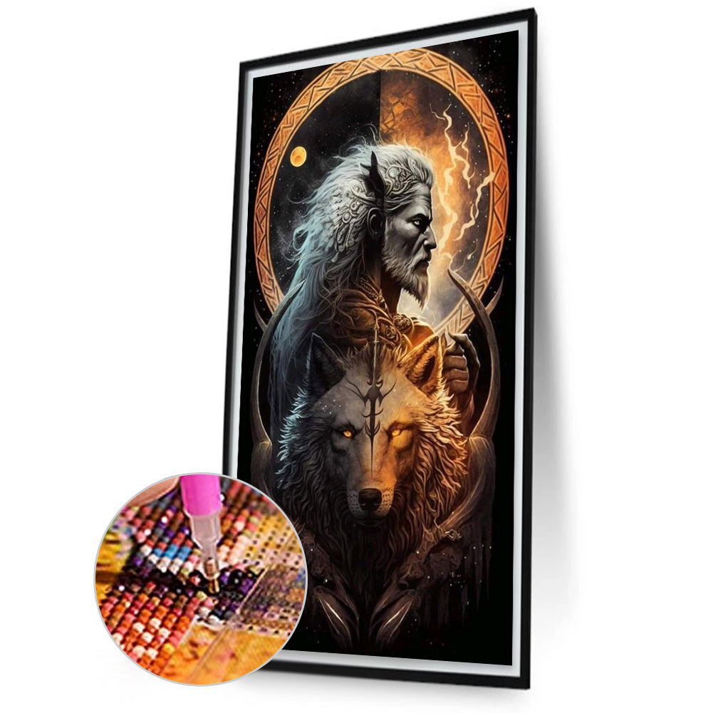 Wolf Warrior - Full Square Drill Diamond Painting 60x100CM