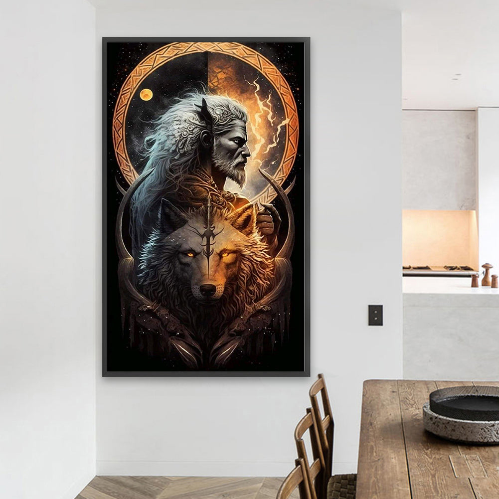 Wolf Warrior - Full Square Drill Diamond Painting 60x100CM