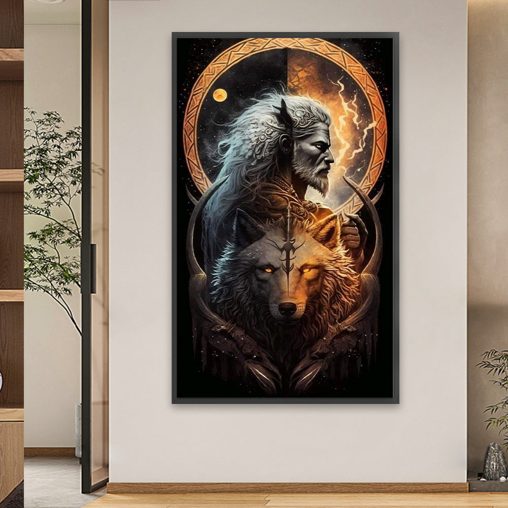 Wolf Warrior - Full Square Drill Diamond Painting 60x100CM