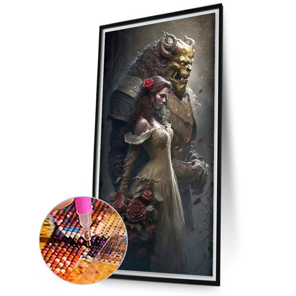 The Beast And The Rose - Full Square Drill Diamond Painting 60x100CM