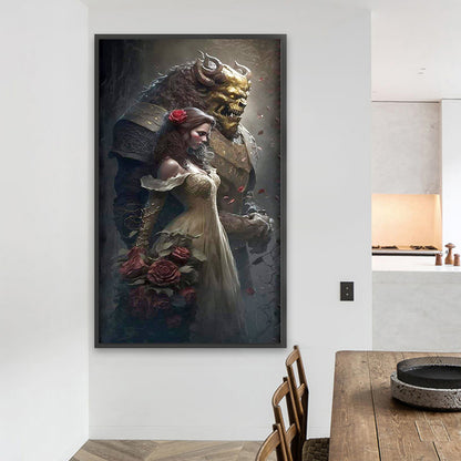 The Beast And The Rose - Full Square Drill Diamond Painting 60x100CM