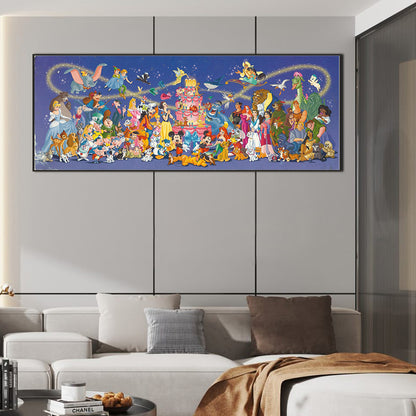 Disney Characters Exhibition - Full Round Drill Diamond Painting 80*30CM