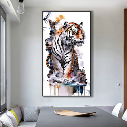 Tiger - Full Round Drill Diamond Painting 45*80CM