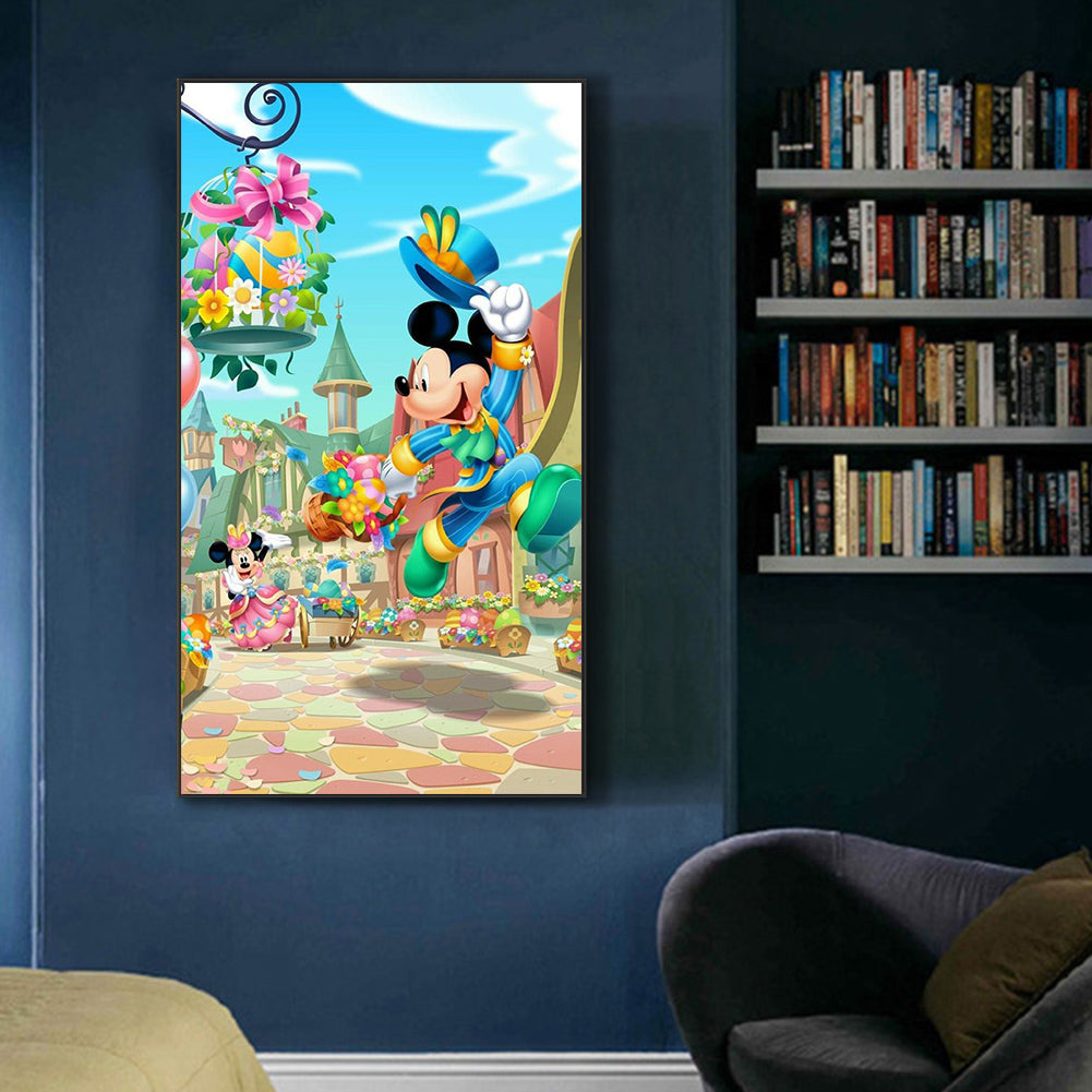 Mickey Mouse Shopping - Full Round Drill Diamond Painting 45*80CM