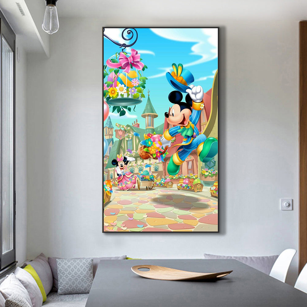 Mickey Mouse Shopping - Full Round Drill Diamond Painting 45*80CM