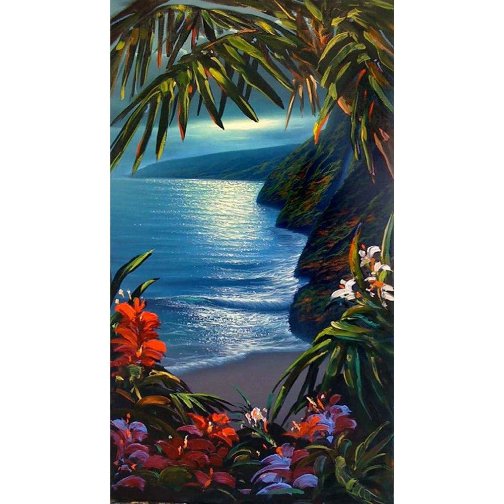 Corner Of The Sea - Full Round Drill Diamond Painting 45*80CM