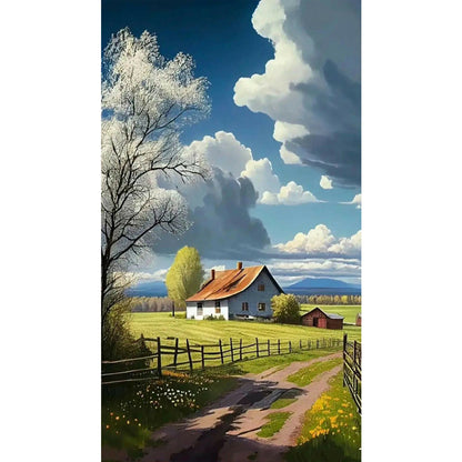 Pastoral Scenery - Full Round Drill Diamond Painting 45*80CM