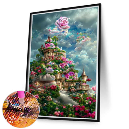 Dream Flower Castle - Full Round Drill Diamond Painting 50*80CM