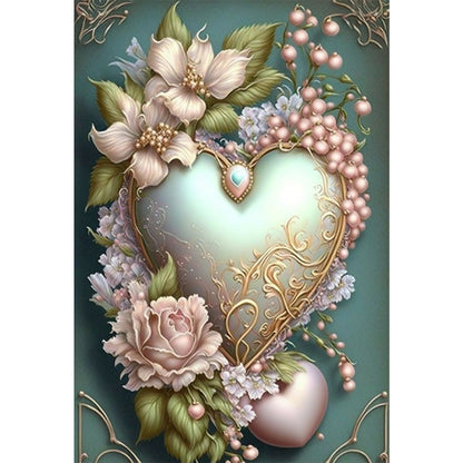 Love Flower Frame - Full Round Drill Diamond Painting 50*70CM