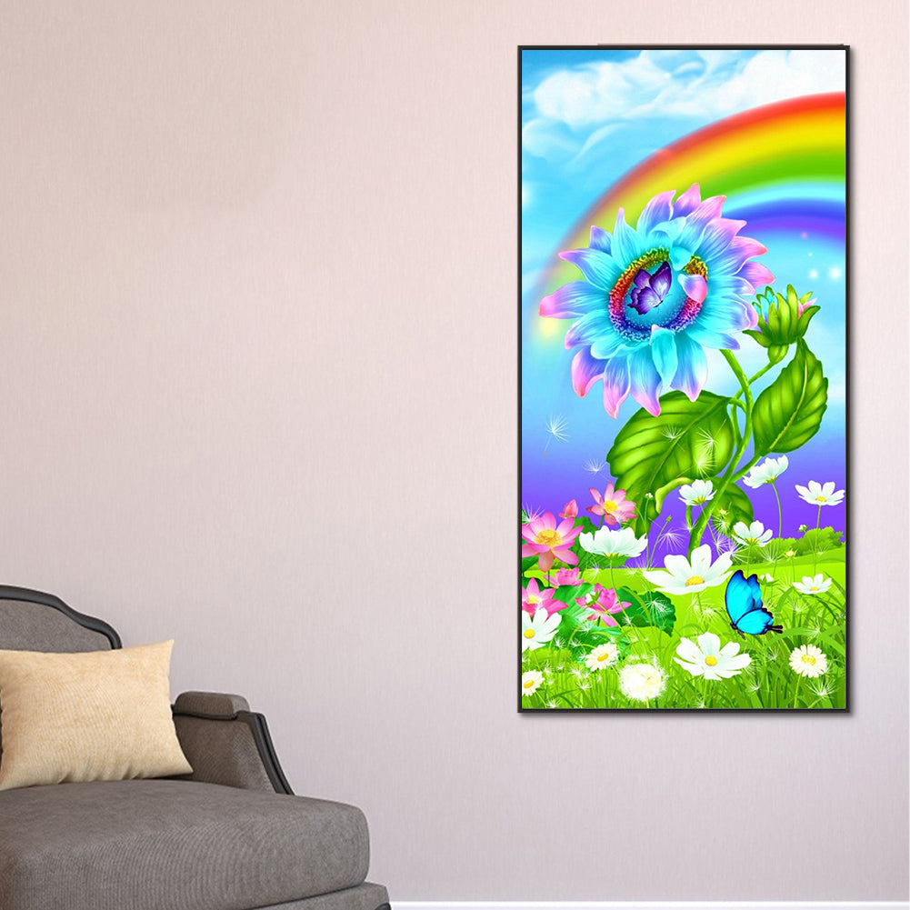 Rainbow Flower - Full Round Drill Diamond Painting 40*80CM