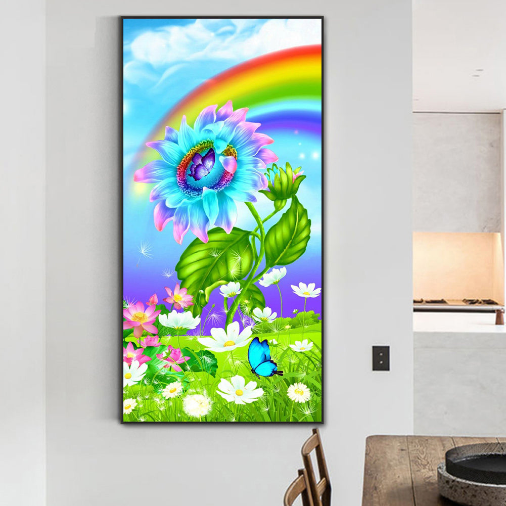 Rainbow Flower - Full Round Drill Diamond Painting 40*80CM