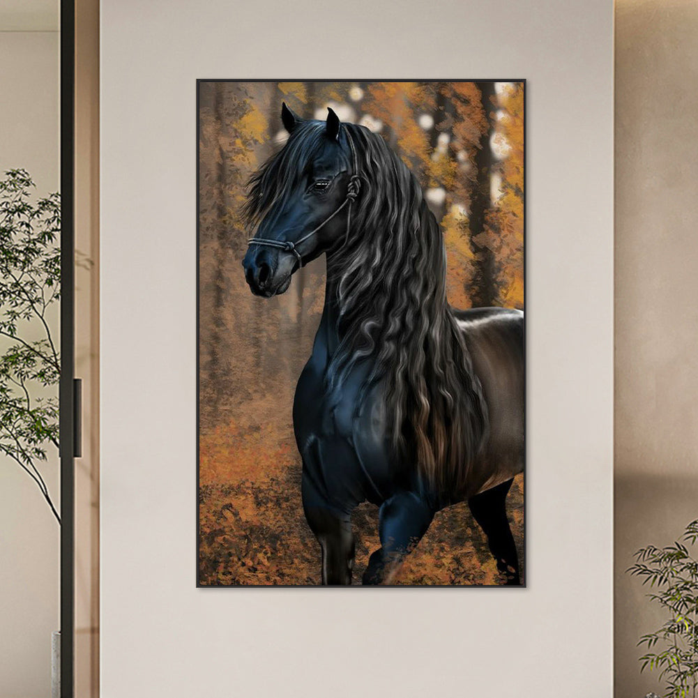 Dark Horse - Full Round Drill Diamond Painting 45*70CM