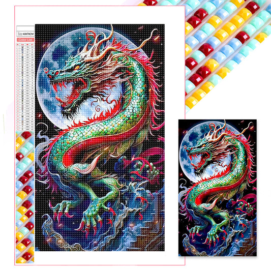 Moonlight Dragon - Full Square Drill Diamond Painting 40*70CM