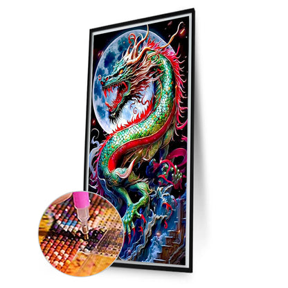 Moonlight Dragon - Full Square Drill Diamond Painting 40*70CM